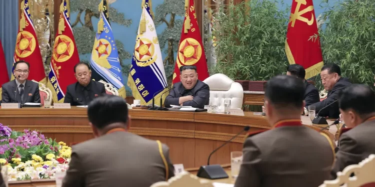 <strong>North Korea’s Kim Orders Military To Improve War Readiness</strong> 1 In this photo provided by the North Korean government, North Korean leader Kim Jong Un, center, attends a meeting of the ruling Workers’ Party’s Central Military Commission in Pyongyang, North Korea