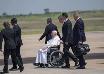 Pope Francis departs for South Sudan from Kinshasa, Congo, Friday Feb. 3 2023