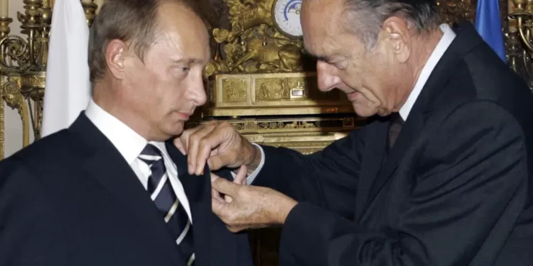 <strong>Macron Considers Stripping Putin Of </strong><strong>Legion d'Honneur</strong> 1 French President Jacques Chirac, right, hands over a rosette of the Legion of Honor to his visiting Russian counterpart Vladimir Putin during their meeting at the Elysee Palace in Paris, Friday Sept. 22, 2006.