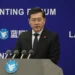 China Wants To Play A Role In Settlement Of Russia-Ukraine Crisis- Chinese Foreign Minister 15 Chinese Foreign Minister Qin Gang delivers a speech during the Lanting Forum on the Global Security Initiative: China's Proposal for Solving Security Challenges held at the Ministry of Foreign Affairs office in Beijing, Tuesday, Feb. 21, 2023.