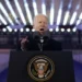 President Joe Biden delivers a speech on Tuesday, Feb. 21, 2023, at the Royal Castle Gardens in Warsaw.