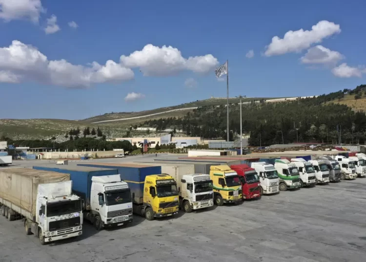<strong>Syria Agrees To Open 2 New Crossings For Quake Aid</strong> 1 Trucks loaded with UN humanitarian aid for Syria following a devastating earthquake reach the Bab al-Hawa border crossing with Turkey, Idlib province, Syria
