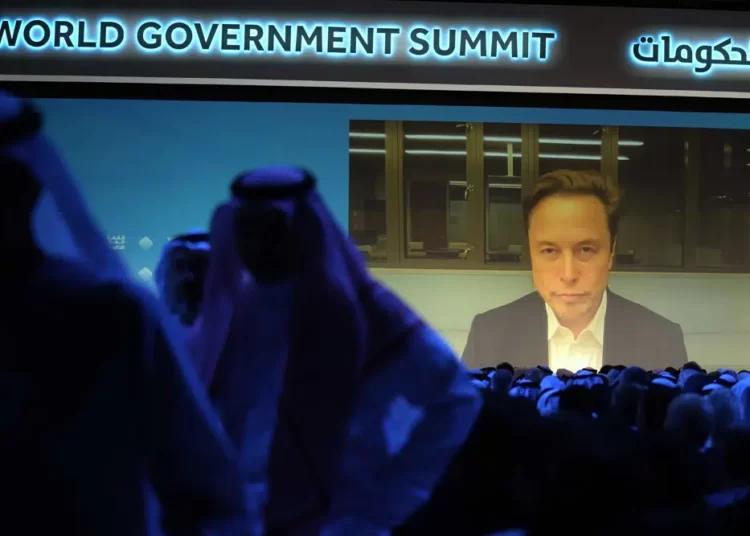 <strong>Musk Anticipates Finding Twitter CEO Toward End Of The Year</strong> 1 Elon Musk talks virtually during the World Government Summit in Dubai, United Arab Emirates, Wednesday, Feb 15, 2023