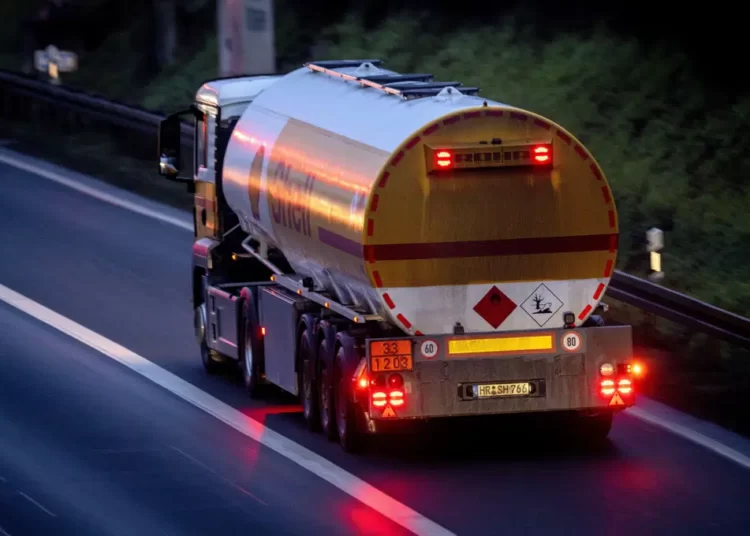 <strong>Europe Bans Russian Diesel And Other Oil Products</strong> 1 A fuel trucks drives along a highway in Frankfurt, Germany