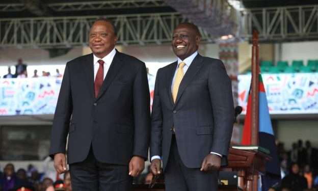 <strong>Kenya Scales Down Security Of Ex-President Kenyatta</strong> 1 Ex-President Uhuru Kenyatta (Left) did not support the presidential bid of his then Deputy President William Ruto (Right)