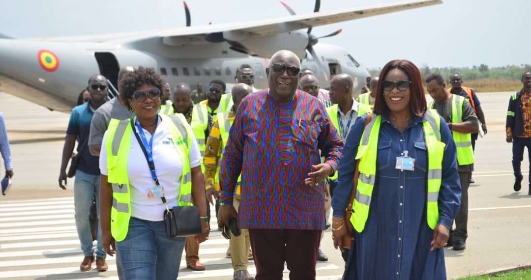 Transport Minister Inspects Ho Airport Ahead Of Ghana’s 66th Independence Anniversary Celebration 1 Transport Minister Inspects Ho Airport Ahead Of Ghana’s 66th Independence Anniversary Celebration