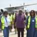 Team GACL, during the Transport Minister's Visit to Ho Airport with the GACL MD on the far right