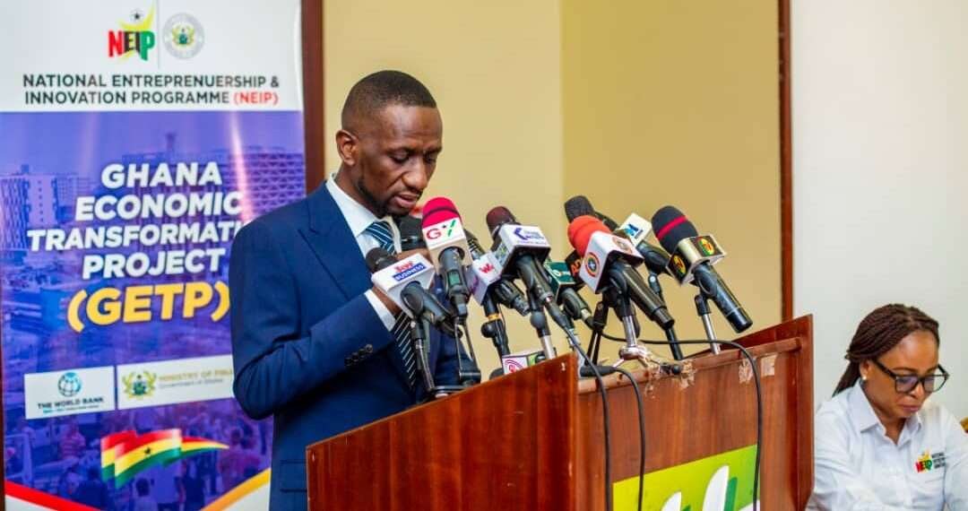NEIP Hub Acceleration Grant Programme Launched To Enhance Entrepreneurship And Fight Unemployment In Ghana 1 Mr. Kofi Ofosu Nkansah, Chief Executive of NEIP, speaking during the launch of the NEIP Acceleration Grant Programme