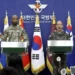 South Korea, US To Proceed With Drills Despite North Korea’s Threat 12 Col. Isaac Taylor, left, of the United Nations Command (UNC), Combined Forces Command (CFC), and United States Forces Korea (USFK) and Col. Lee Sung-jun of South Korea's Joint Chiefs of Staff attend the press briefing of the Freedom Shield Exercise at the Defense Ministry Friday, March 3, 2023 in Seoul, South Korea.