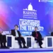 From left, U.S. Secretary of State Antony Blinken, Japanese Foreign Minister Yoshimasa Hayashi, Australian Foreign Minister Penny Wong and Indian Foreign Minister Subrahmanyam Jaishankar participate in a Quad ministers' panel at the Taj Palace Hotel in New Delhi Friday, March 3, 2023.