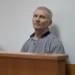 Alexei Moskalyov sits in a courtroom in Yefremov, Tula region, some 300 kilometers (186 miles) south of Moscow, Russia, Monday, March 27, 2023.