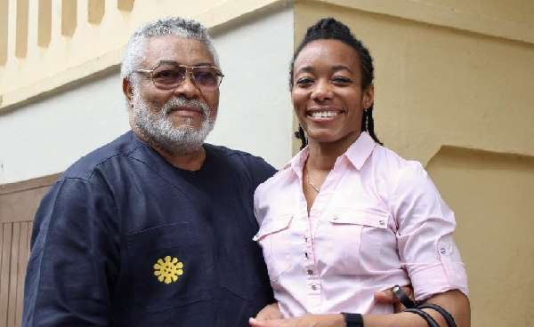 Dr. Zanetor Agyeman Rawlings and her father the late JJ Rawlings
