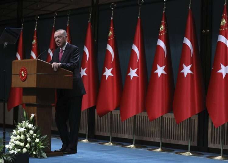 Erdogan Formally Sets May 14 As Election Date 1 Turkey's President Recep Tayyip Erdogan speaks after he signed a decision confirming the election date, in Ankara, Turkey, Friday, March 10, 2023.