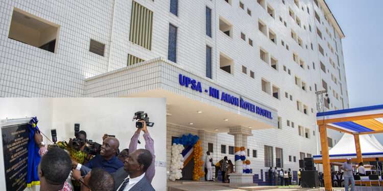 Commissioning the Nii Amon Kotei Hostel of the UPSA for operation