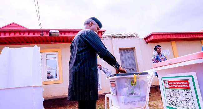 VP Osinbajo cast his ballot on Saturday March 18 2023