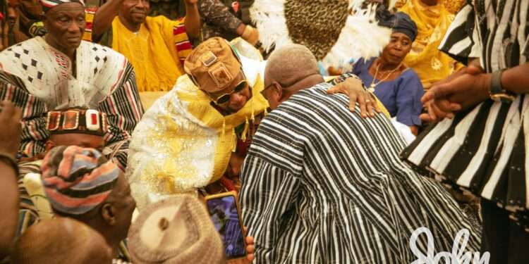False Narrative Of Mahama Being Booed In Damongo Must Be Treated With Contempt- Savannah NDC 1 Former President John Mahama when he attended the outdooring of the new Yagbonwura.