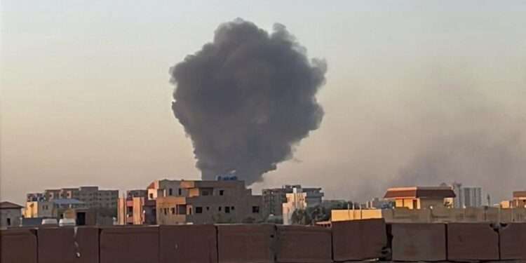 U.S Embassy Staff Evacuated From Sudan 1 In this photo provided by Maheen S , smoke fills the sky in Khartoum, Sudan, near Doha International Hospital on Friday, April 21, 2023.
