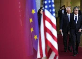 EU Foreign Policy Chief Lashes Out At China For Its Support Of Russia 9 European Union foreign policy chief Josep Borrell, left, and United States Secretary of State Antony Blinken arrive to address the media prior to the EU-US Energy Council Ministerial meeting at the European Council building in Brussels, Tuesday, April 4, 2023.
