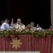Pope Francis bestows the plenary 'Urbi et Orbi' (to the city and to the world) blessing from the central lodge of the St. Peter's Basilica at The Vatican at the end of the Easter Sunday mass, Sunday, April 9, 2023.