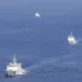 our China coast guard vessels, right, are followed by Japan coast guard ships as they intruded into Japan's territorial waters near the disputed East China Sea islands called Senkaku by Japan and Diaoyu by China on Sept. 10, 2013.