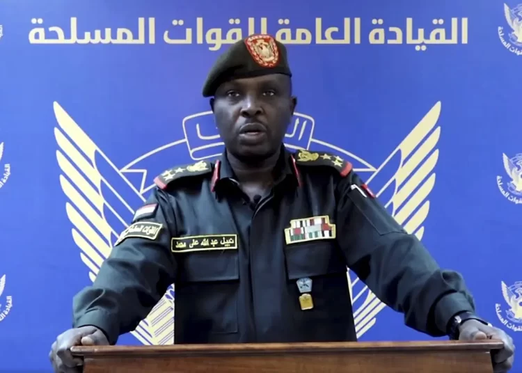Sudan’s Military Warns Of Potential Clashes With RSF 1 In this frame grab from a video posted by Sudan's state news agency, SUNA on Thursday, April 13, 2023, spokesman for the Sudanese Armed Forces Brig. Nabil Abdullah reads a statement warning of conflict after the recent deployment of Sudan's powerful paramilitary in the capital and other cities.