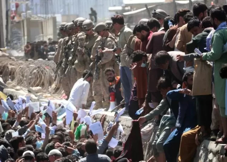 <strong>Kabul Airport Bomber Killed</strong> 1 Afghanis gathered at the airport to join the evacuation plane ,during the U.S pull-out from Afghanistan in 2021