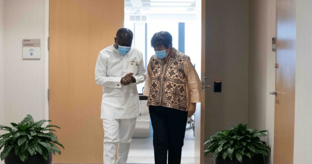 IMF Cautions Central Gov’ts On The Danger Of Infrastructure Services, Health, Others Underfunding 3 Minster of Finance Ken Ofori Atta on the left Chhief Director of IMF