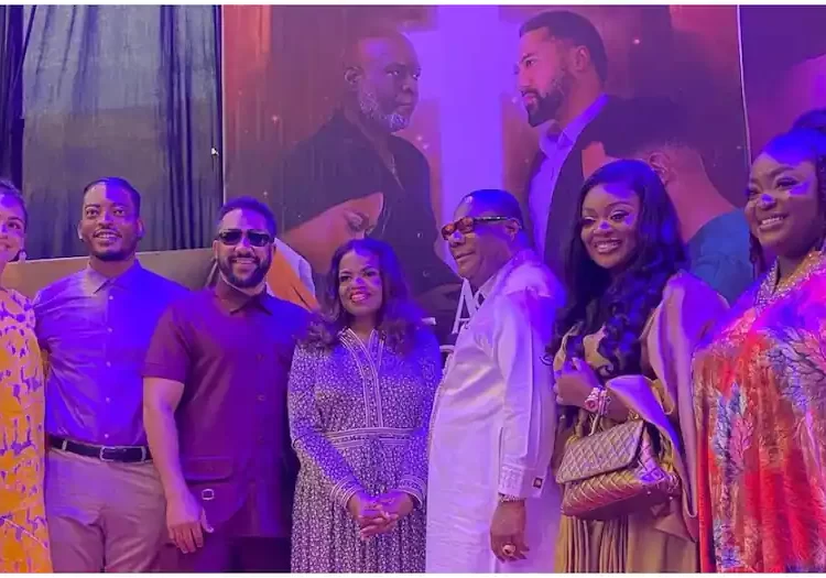 Archbiship Nicholas Duncan-Williams and wife with some movie stars