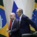 Brazil Foreign Minister, Mauro Vieira(left) and Russia Foreign Minister, Sergei Lavrov.