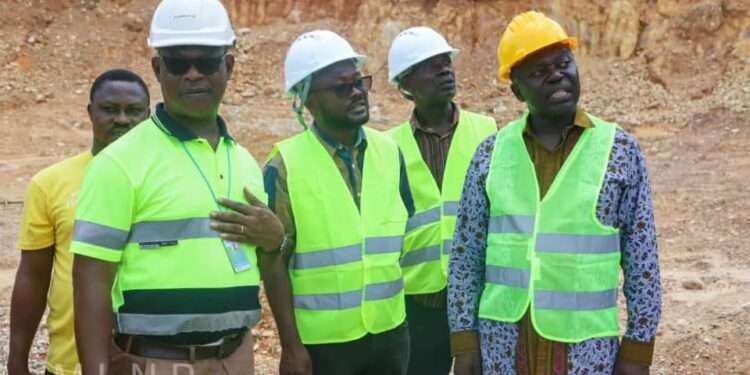 Appiatse Reconstruction Team Confident Of Meeting Set Timelines 1 Deputy Minister for Lands and Natural Resources, responsible for Lands and Forestry, Benito Owusu-Bio (far right).