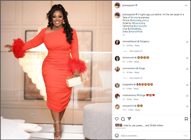 Jackie Appiah Debunks Pregnancy Rumors With This New Evidence 2 jackie