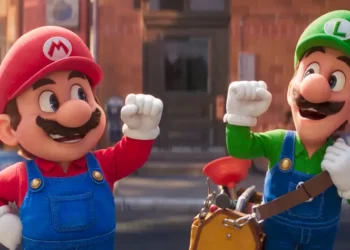 Mario, voiced by Chris Pratt, left, and Luigi, voiced by Charlie Day in the movie 'Super Mario Bros Movie