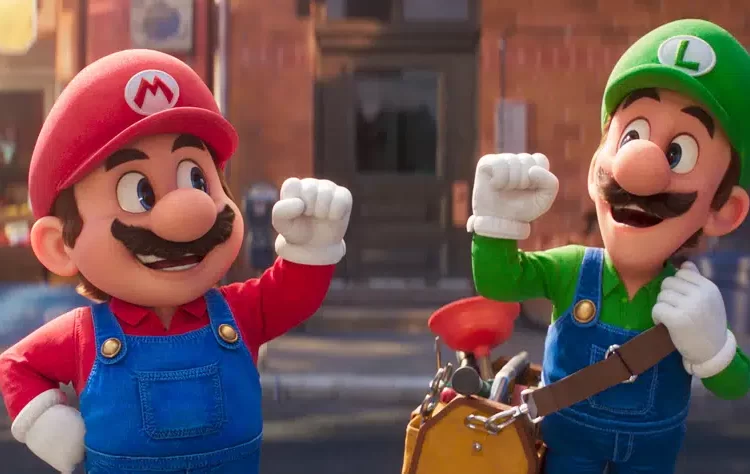 Mario, voiced by Chris Pratt, left, and Luigi, voiced by Charlie Day in the movie 'Super Mario Bros Movie