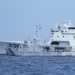A Philippine Coast Guard Vessel and Chinese Ship, in a near-coalition.