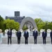 President Joe Biden, fourth right, and other G7 leaders pose for a photo during a visit to the Hiroshima Peace Memorial Park in Hiroshima, Japan, Friday, May 19, 2023, during the G7 Summit. Pictured from left: President Charles Michel of the European Council, Prime Minister Giorgia Meloni of Italy, Prime Minister Justin Trudeau of Canada, President Emmanuel Macron of France, Prime Minister Fumio Kishida of Japan, U.S. President Joe Biden, Chancellor Olaf Scholz of Germany, Prime Minister Rishi Sunak of the United Kingdom and President Ursula von der Leyen of the European Commission.