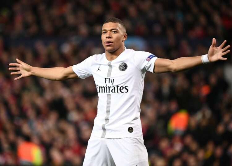 PSG Continues to Lose Stars As It Prepares to Sell Kylian Mbappe 1 Paris Saint-Germain's French striker Kylian Mbappe celebrates scoring his team's second goal during the first leg of the UEFA Champions League round of 16 football match between Manchester United and Paris Saint-Germain (PSG) at Old Trafford in Manchester, north-west England on February 12, 2019. (Photo by FRANCK FIFE / AFP) (Photo credit should read FRANCK FIFE/AFP via Getty Images)