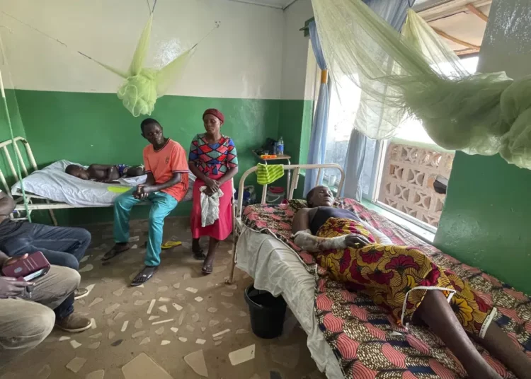 Asabe Philip, 45, lays in Kunji hospital in Southern Kaduna, Nigeria.