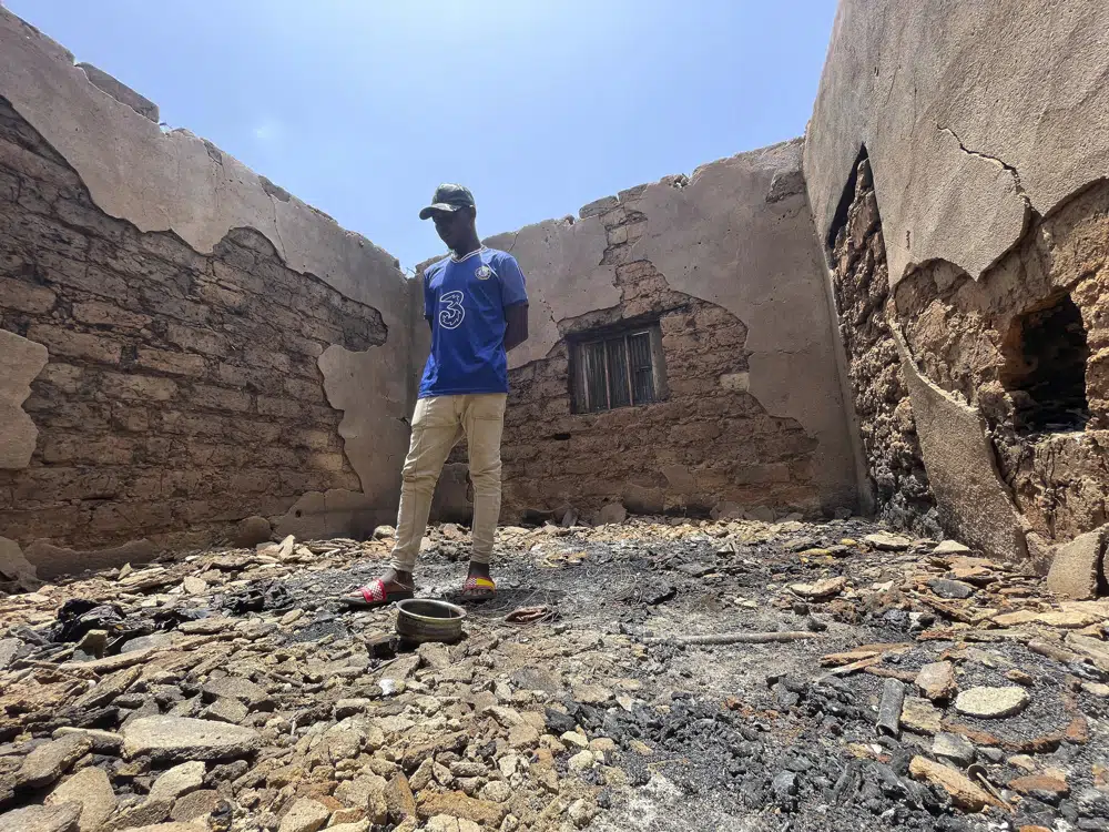 Rebels Seize Northern Nigeria, As Families Demand Justice 6 Christopher Dauda 42 stands in his Kunji Souther Kaduna Nigeria house