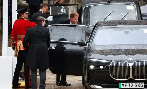 Prince Harry left for the Heathrow Airport, for a flight to the U.S, soon after the Coronation.