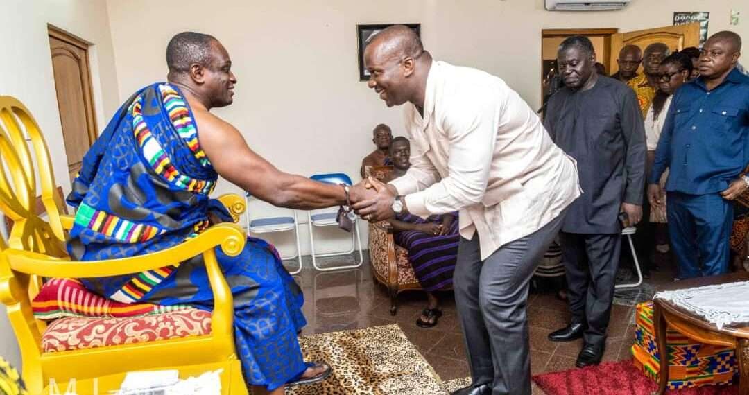 Minister for lands and natural resources, Samuel Jinapor (Right).