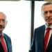 Kemal Kilicdaroglu, left, and Recep Tayyip Erdogan.
