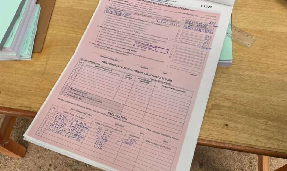 Kumawu By-Election: An Already Signed Pink Sheet Appears At The Polling Station