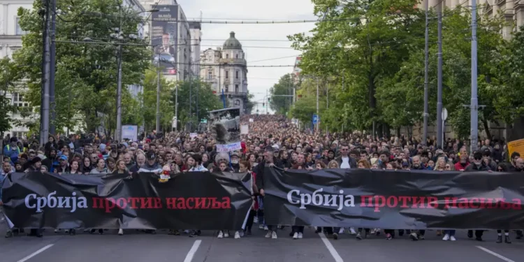 Demonstrations have been going on in Serbia over the mass shootings in April, that claimed over 26 lives, and scores injured.