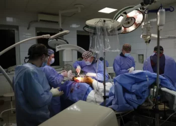 Scenes from Ukrainian medical facilities, treating wounded soldiers of their injuries.