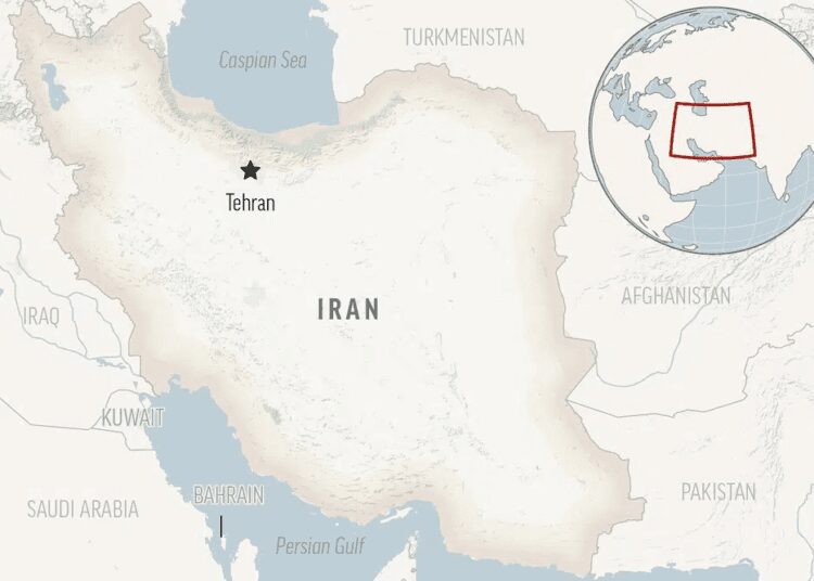 This is a locator map for Iran with its capital, Tehran.