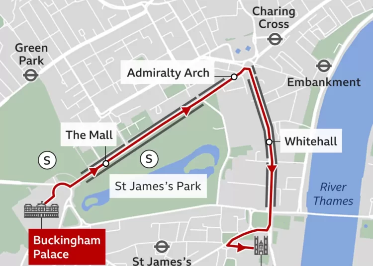 <strong>Itinerary For King Charles’ Coronation Day</strong> 1 Coronation Procession Route