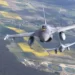 Romanian Air Force F- 16s military fighter jets participating in NATO's Baltic Air Policing Mission operate in Lithuanian airspace, Monday, May 22, 2023.