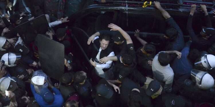 Imran Khan Arranged Before Court In Islamabad 1 khan arranged before court in Islamabad. He has remanded to 5-8 days in Police custody.