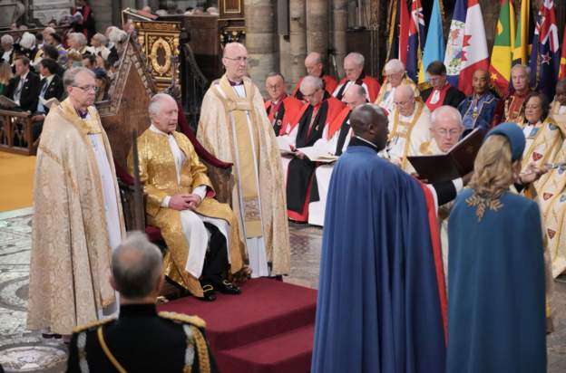 king in the Coronation chair