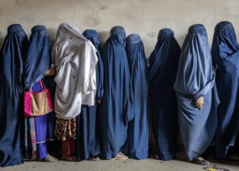 Amnesty International, ICJ Decry Taliban Restrictions On Women And Girls 5 Afghan women wait to receive food rations distributed by a humanitarian aid group, in Kabul, Afghanistan, Tuesday, May 23, 2023.